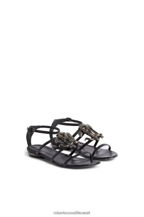 Roberto Cavalli نحيف نيرو / canna di fucile صندل ثعبان المرآة أحذية 4H40H546