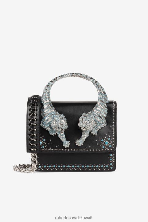 Roberto Cavalli نحيف d0026 حقيبة كتف كبيرة مزينة بالكريستال مُكَمِّلات 4H40H403