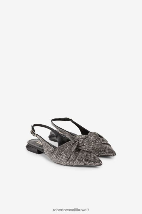 Roberto Cavalli نحيف d0226 حذاء لو بيتيغول بكعب خلفي مزين بالكريستال أحذية 4H40H499