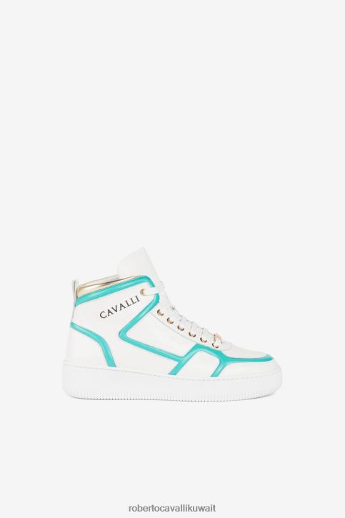 Roberto Cavalli نحيف d0330 حذاء رياضي برأس النمر مزين بالكريستال أحذية 4H40H469