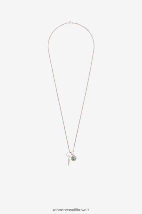 Roberto Cavalli رجال d0607 قلادة أسنان النمر مُكَمِّلات 4H40H1147