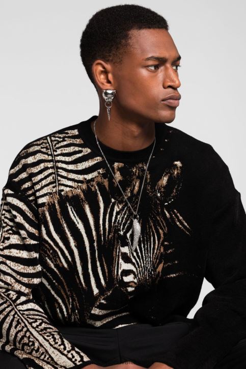 Roberto Cavalli رجال d0607 أزرار أكمام بحبل من الأحجار الكريمة مُكَمِّلات 4H40H1151