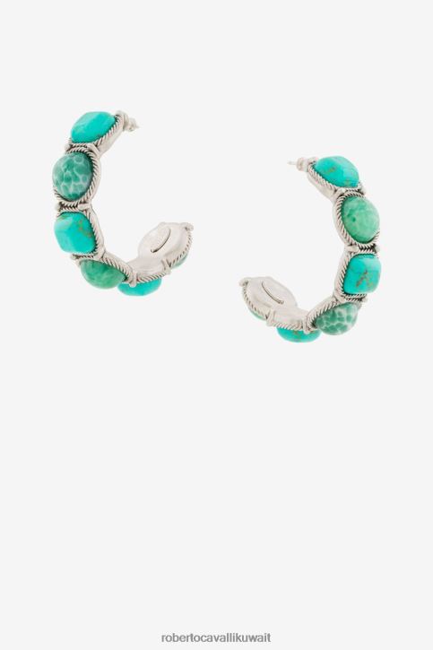 Roberto Cavalli نحيف d0607 أقراط مزينة بالأحجار الكريمة مُكَمِّلات 4H40H594