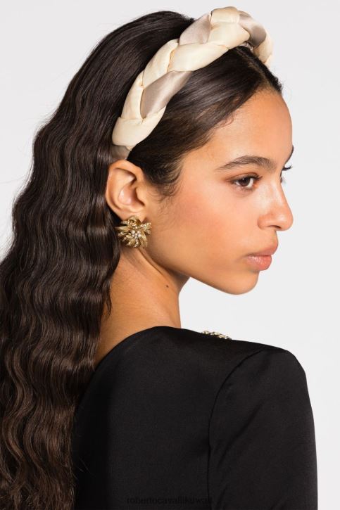 Roberto Cavalli نحيف d1274 عصابة رأس بتفاصيل جديلة مُكَمِّلات 4H40H660