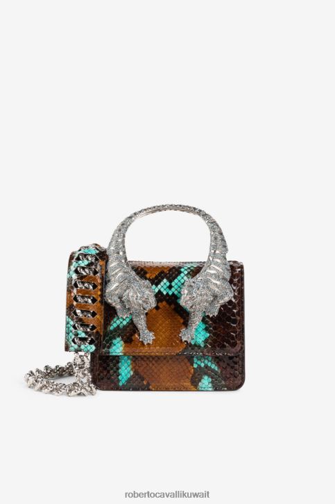 Roberto Cavalli نحيف mt180 حقيبة كتف صغيرة مزينة بالكريستال مُكَمِّلات 4H40H404