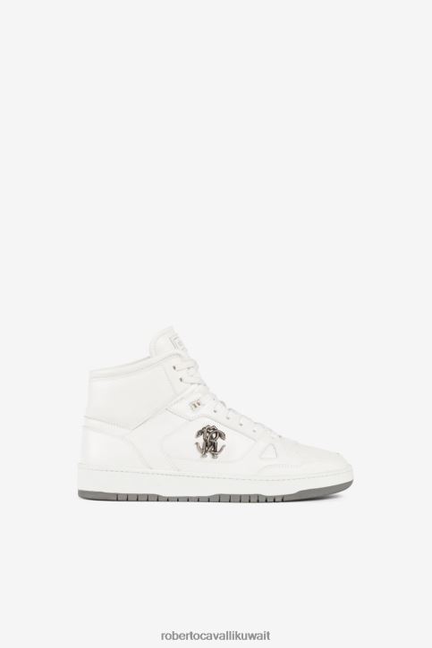 Roberto Cavalli رجال t0043 حذاء رياضي ذو رأس ثعبان مرآة أحذية 4H40H1090