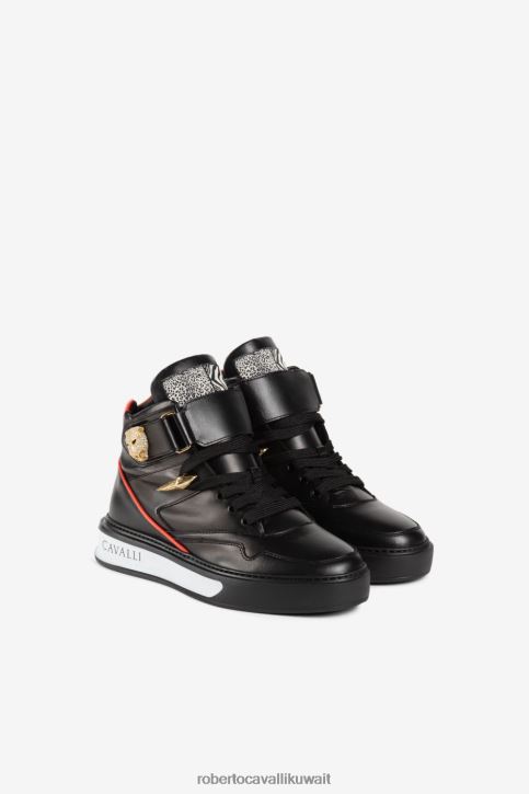 Roberto Cavalli نحيف t8072 حذاء رياضي برأس النمر مزين بالكريستال أحذية 4H40H468