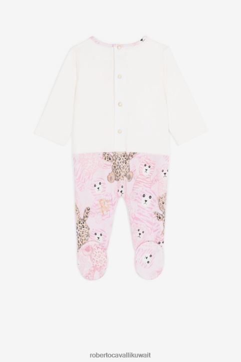 Roberto Cavalli فتيات لون القرنفل طقم أطفال مطرز بشعار آر سي ملابس 4H40H1225