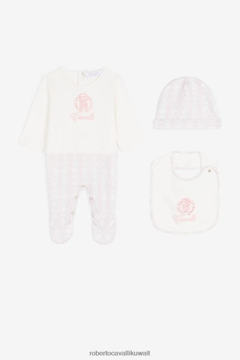 Roberto Cavalli فتيات لون القرنفل طقم أطفال مطرز بشعار آر سي ملابس 4H40H1233