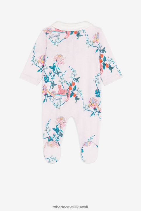 Roberto Cavalli فتيات لون القرنفل طقم أطفال مطرز بشعار آر سي ملابس 4H40H1237