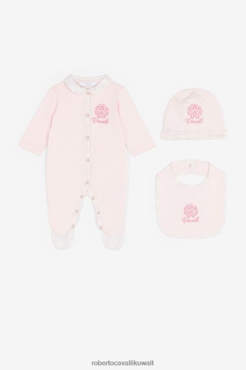 Roberto Cavalli فتيات لون القرنفل طقم أطفال مطرز بشعار آر سي ملابس 4H40H1239