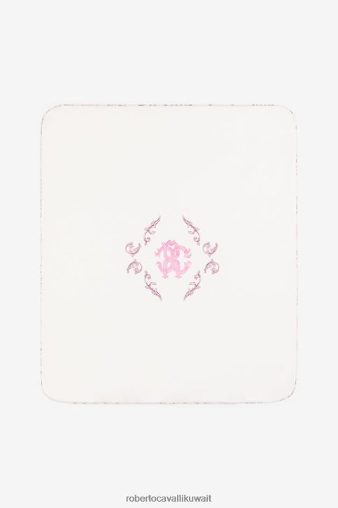 Roberto Cavalli فتيات رشيقة طقم أطفال من القطن بنقش مونوغرام ملابس 4H40H1241