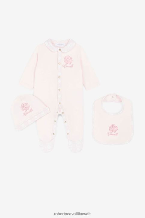 Roberto Cavalli فتيات لون القرنفل طقم أطفال مطرز بشعار آر سي ملابس 4H40H1354