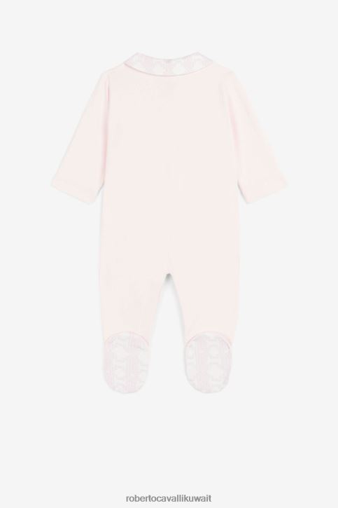 Roberto Cavalli فتيات أزرق طقم أطفال بشعار مطرز ملابس 4H40H1358