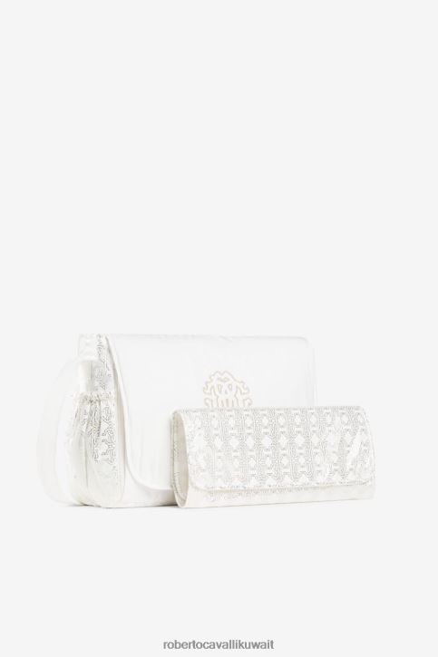 Roberto Cavalli فتيات الذهب / البلاتين طقم أطفال بشعار مطرز ملابس 4H40H1362