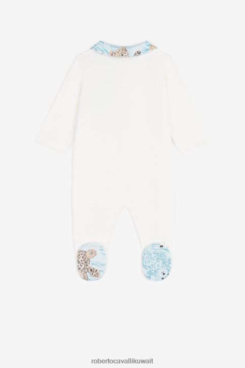 Roberto Cavalli أولاد ازرق فاتح مجموعة ملابس الأطفال مونوغرام آر سي ملابس 4H40H1557