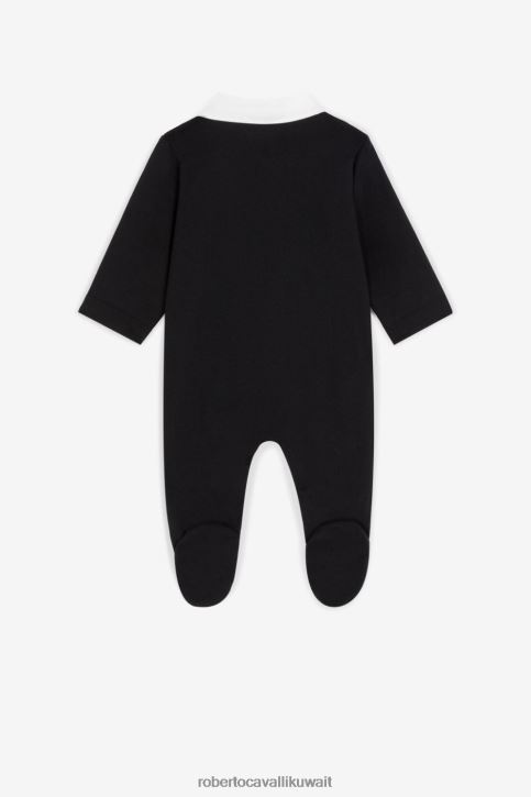 Roberto Cavalli أولاد ازرق فاتح طقم أطفال مطرز بشعار آر سي ملابس 4H40H1563