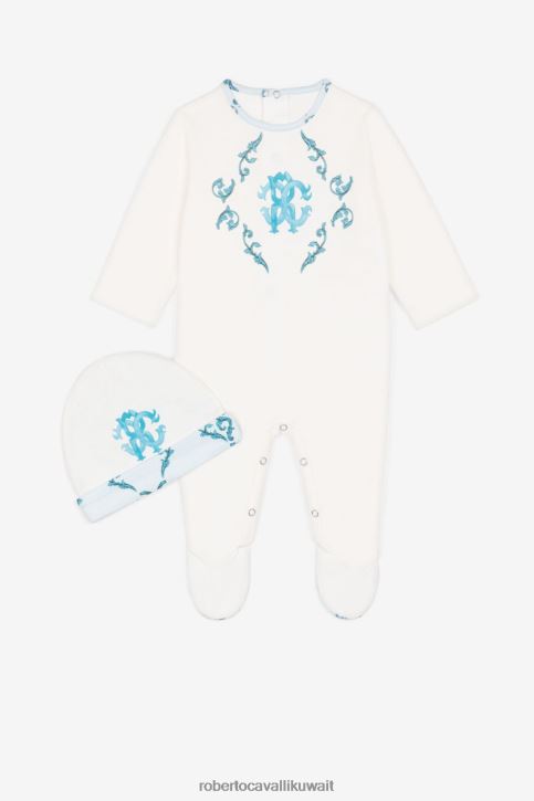 Roberto Cavalli أولاد أنيق طقم أطفال من القطن بطبعة مونوغرام ملابس 4H40H1566