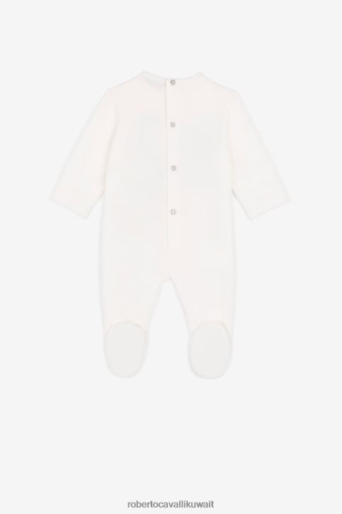 Roberto Cavalli أولاد ازرق فاتح طقم أطفال مطرز بشعار الماركة ملابس 4H40H1643