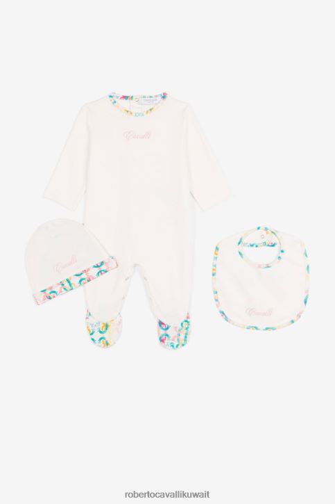 Roberto Cavalli أولاد أزرق طقم أطفال بزخرفة مونوغرام ملابس 4H40H1647