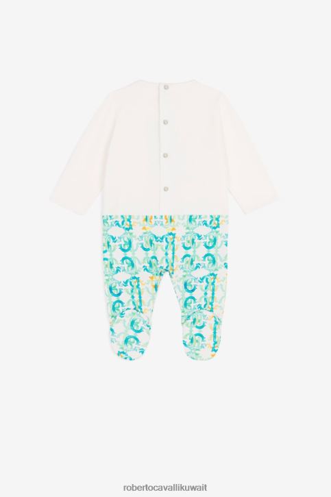 Roberto Cavalli أولاد أزرق طقم أطفال بطبعة شعار النمر ملابس 4H40H1649