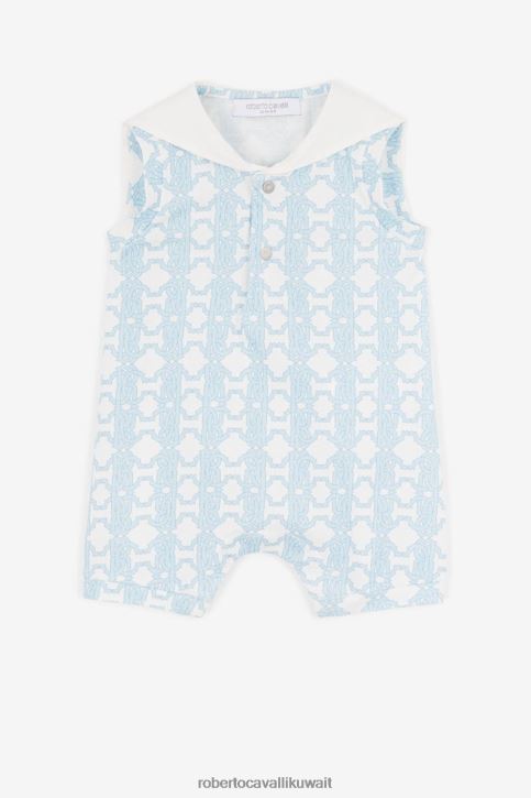 Roberto Cavalli أولاد ازرق فاتح رومبير بدون أكمام ملابس 4H40H1669