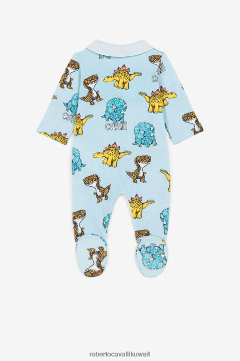 Roberto Cavalli أولاد 9120 طقم ملابس أطفال بأكمام طويلة ومونوجرام ملابس 4H40H1654